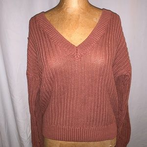 V S PINK Vneck boyfriend sweater NWT